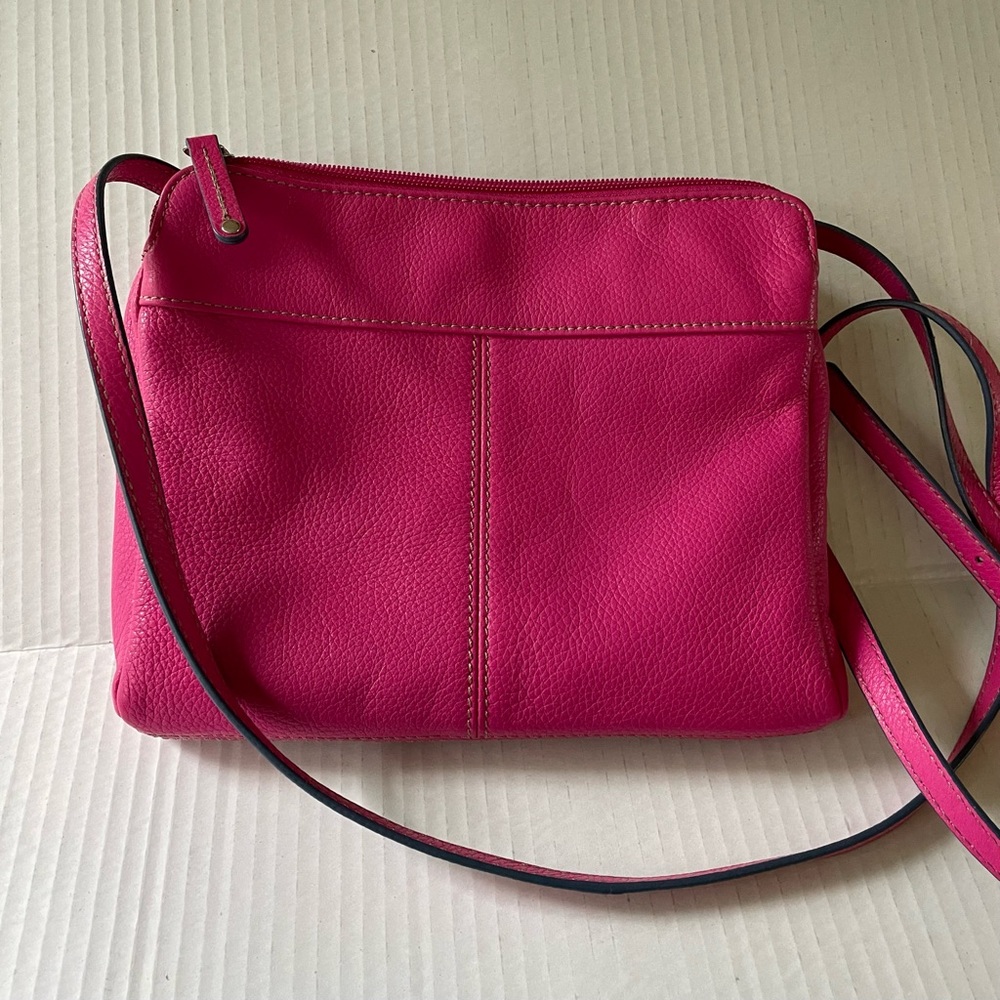 Tignanelli Barbie Pink Leather Crossbody purse